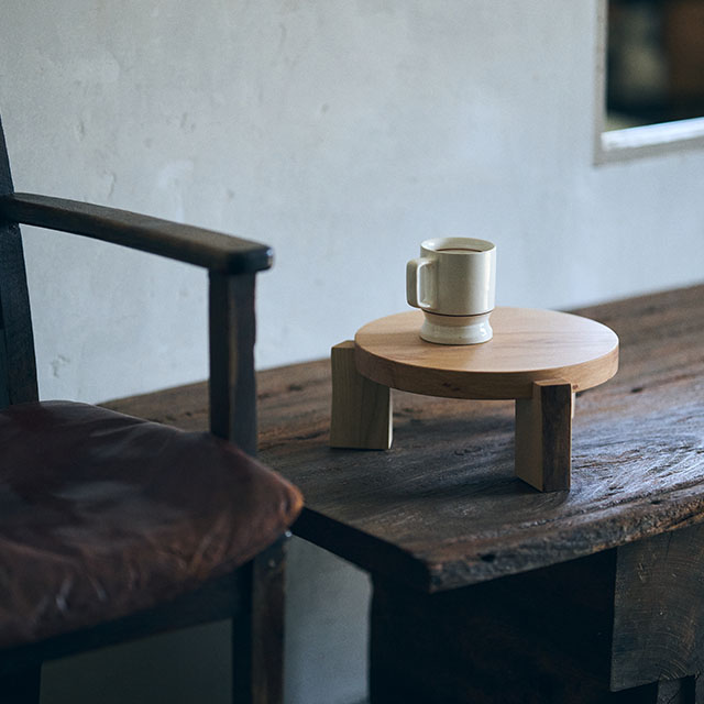 木端(こば)の花台　ナチュラル