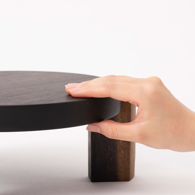 木端(こば)の花台　ブラック