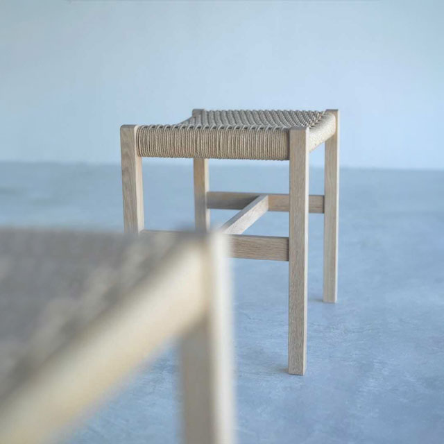 【WEB限定】建彦木工　スツール　足利産楢無垢材