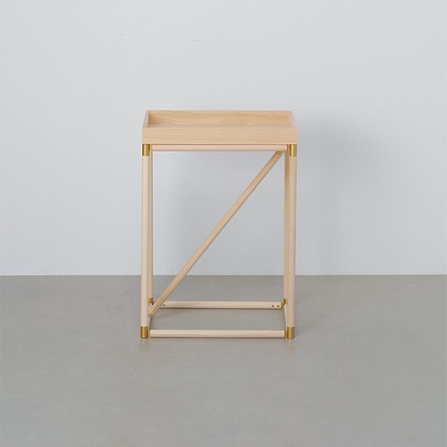 【WEB限定】建彦木工　BRACE　サイドテーブル　	ナチュラル