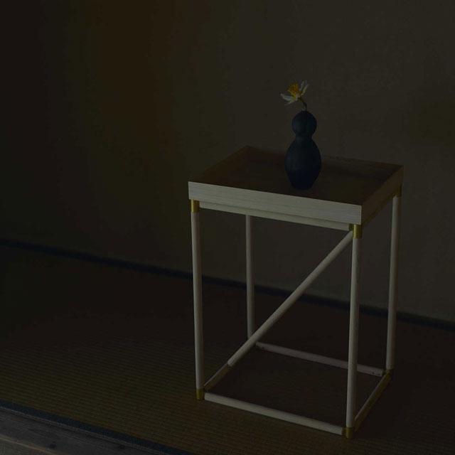 【WEB限定】建彦木工　BRACE　サイドテーブル　	ナチュラル