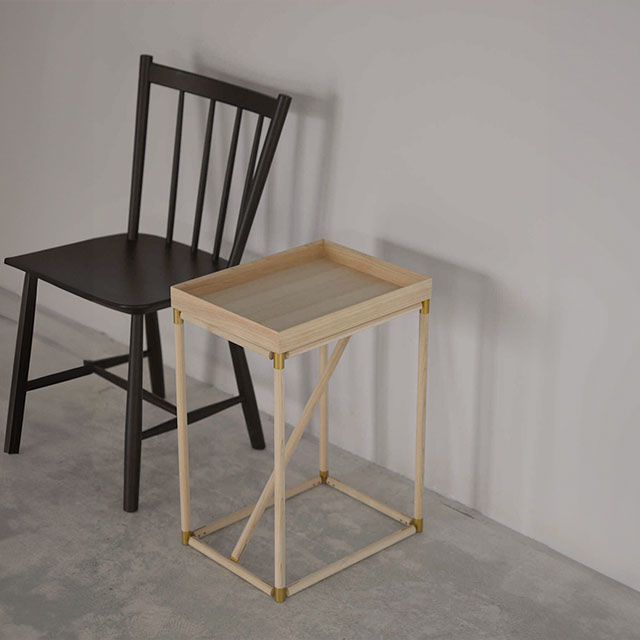 【WEB限定】建彦木工　BRACE　サイドテーブル　	ナチュラル