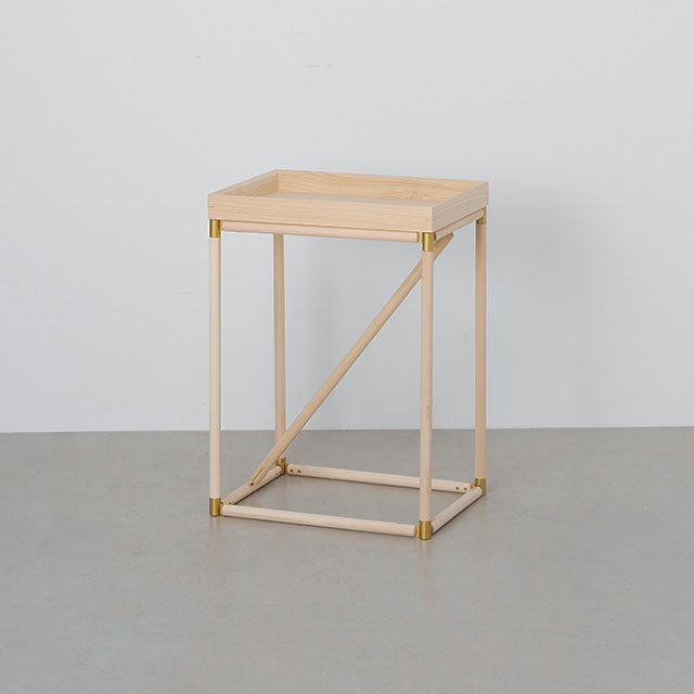 【WEB限定】建彦木工　BRACE　サイドテーブル　	ナチュラル