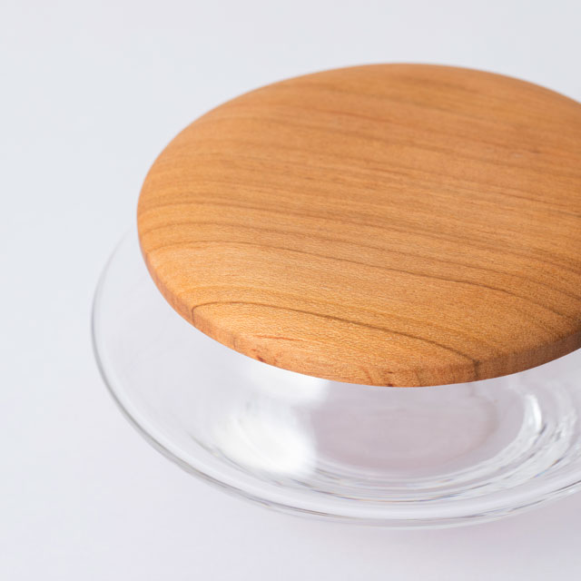 木々と野花のポプリと硝子の蓋物 セット