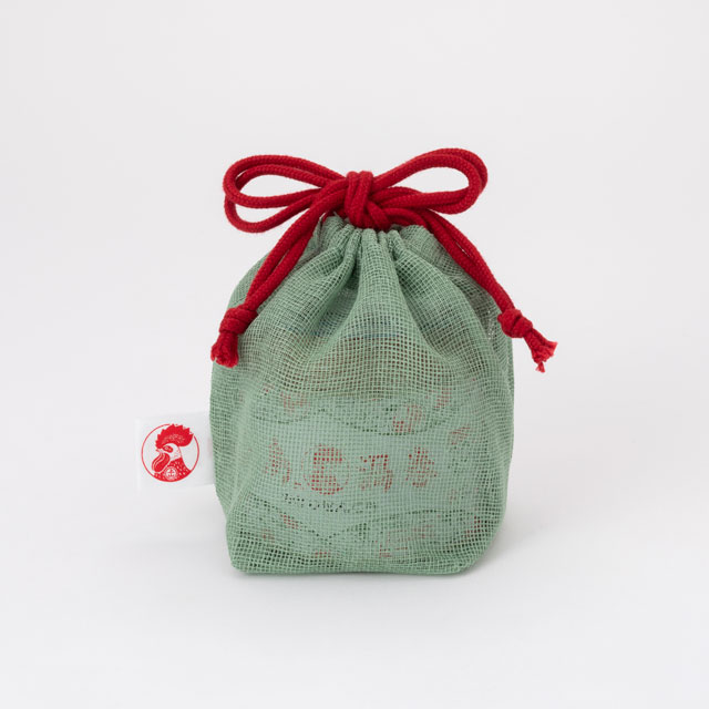 金鳥の夏日本の夏 巾着入蚊取り線香セット(線香皿付き缶入りミニサイズ20巻＋マッチ)