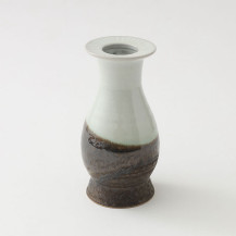 陶器製ダークブラウン六角形一輪挿し TaKuMi Craft 壁掛け一輪挿し Sサイズ | フラワーベース