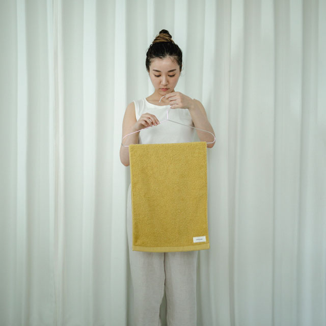 SALA肌着のタオル　ラージフェイスタオル マスタード ﾗｰｼﾞﾌｪｲｽ