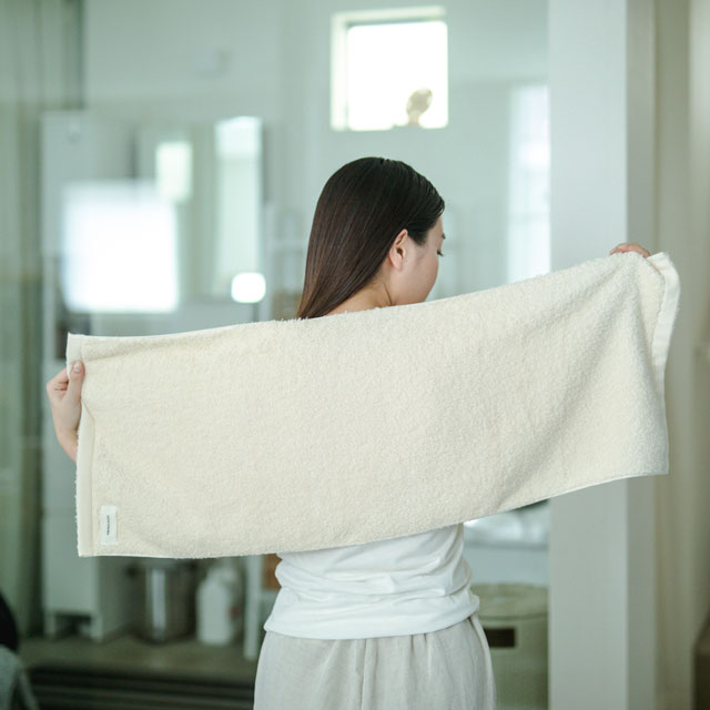 SALA肌着のタオル　ラージフェイスタオル マスタード ﾗｰｼﾞﾌｪｲｽ