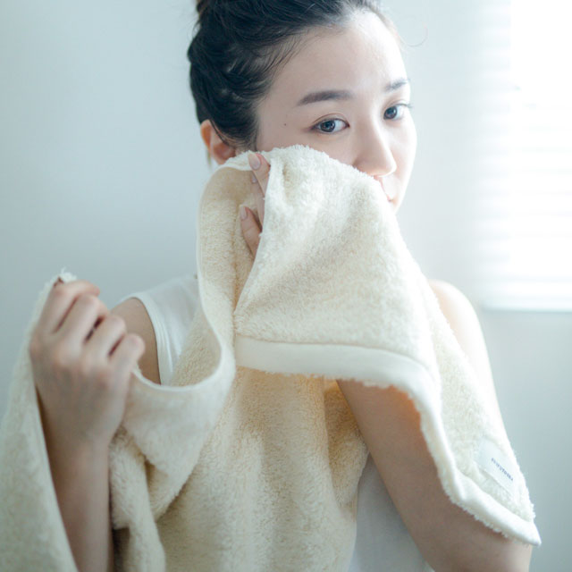 SALA肌着のタオル　ラージフェイスタオル マスタード ﾗｰｼﾞﾌｪｲｽ