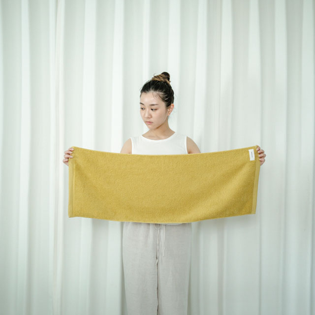 SALA肌着のタオル　ラージフェイスタオル マスタード ﾗｰｼﾞﾌｪｲｽ