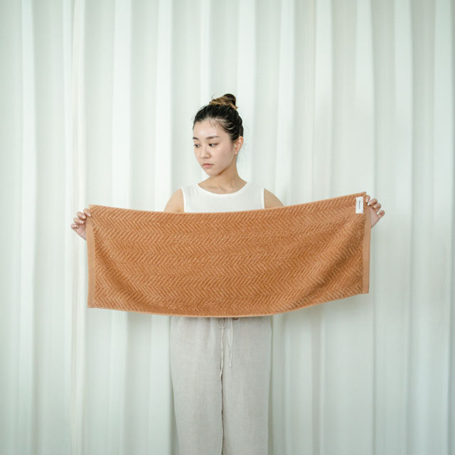 ECORオーガニックタオル　ラージフェイスタオル チャコール ﾗｰｼﾞﾌｪｲｽ