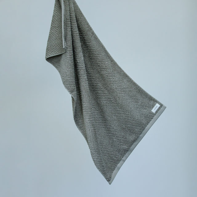 ECORオーガニックタオル　ラージフェイスタオル チャコール ﾗｰｼﾞﾌｪｲｽ