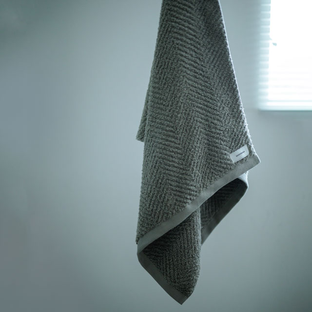 ECORオーガニックタオル　ラージフェイスタオル チャコール ﾗｰｼﾞﾌｪｲｽ