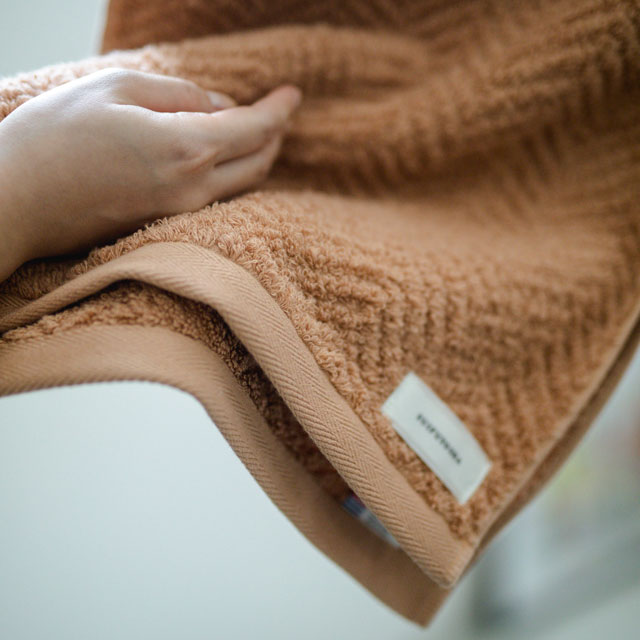 ECORオーガニックタオル　ラージフェイスタオル チャコール ﾗｰｼﾞﾌｪｲｽ