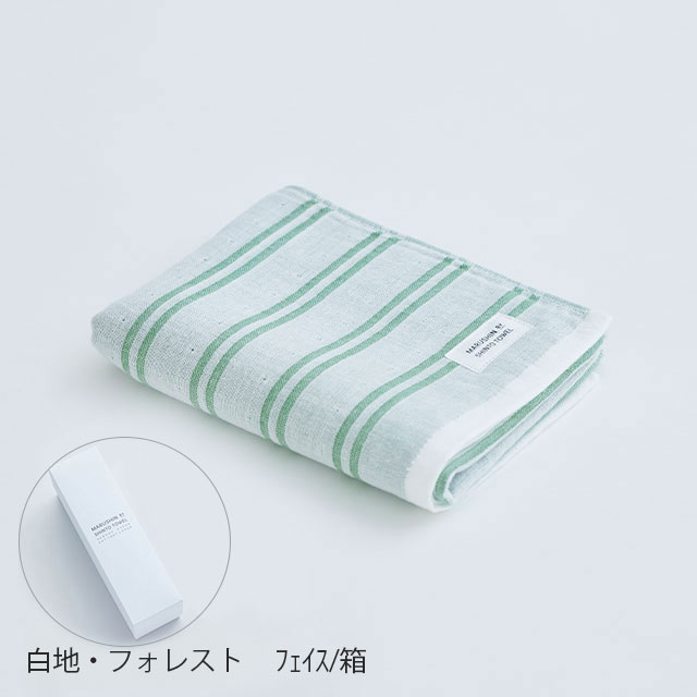 シマ　フェイスタオル 色地・シャドウ ﾌｪｲｽ/箱