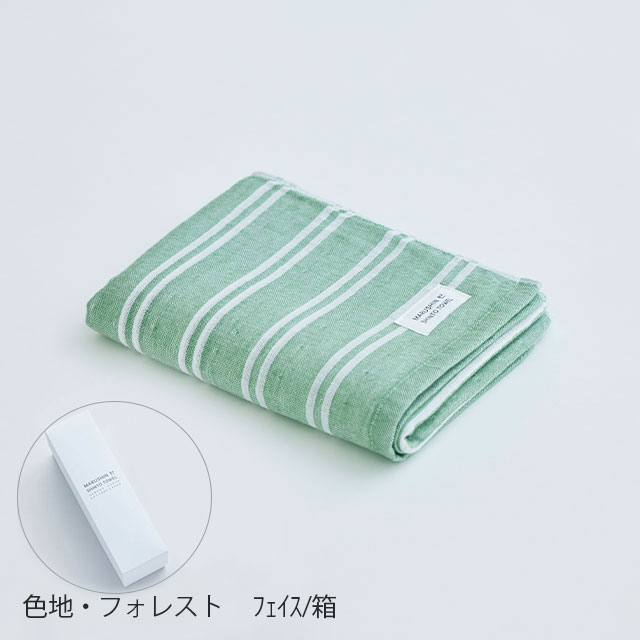 シマ　フェイスタオル 色地・シャドウ ﾌｪｲｽ/箱