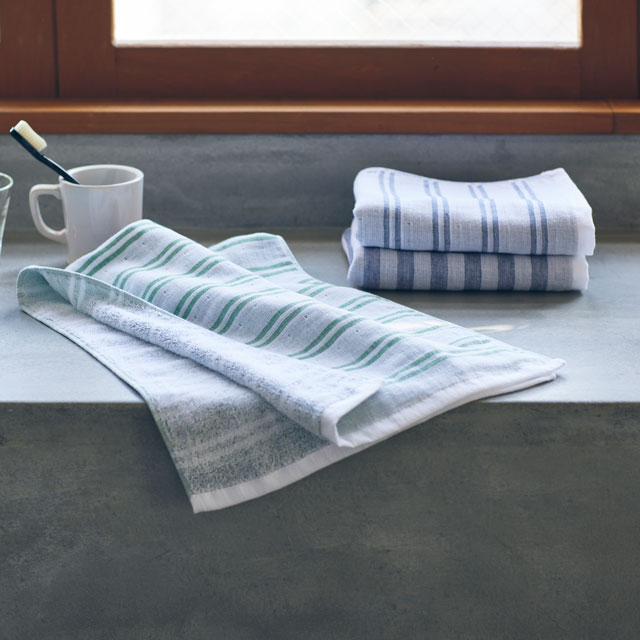 シマ　フェイスタオル 色地・シャドウ ﾌｪｲｽ/箱