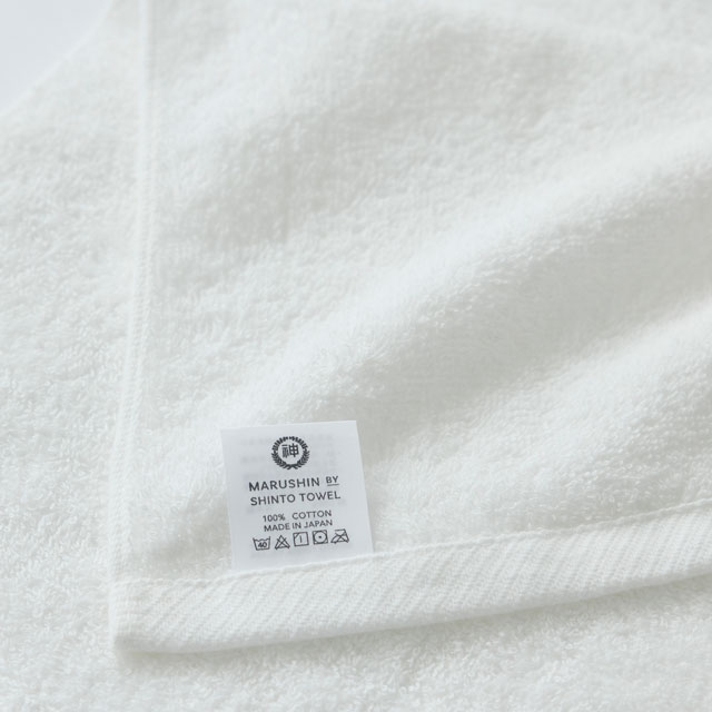 MARUSHIN BY SHINTO TOWEL ユキネサラシ　ハンドラタオル2枚　箱入り オフホワイト／ブルー ﾊﾝﾄﾞﾀｵﾙ2枚
