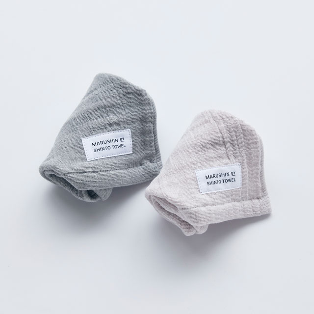 ランダムガーゼ　ハンドタオル グレー ﾊﾝﾄﾞﾀｵﾙ