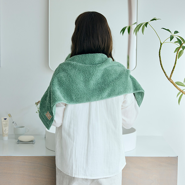 ふんわりやさしい 今治 両面パイル　ロングフェイスタオル