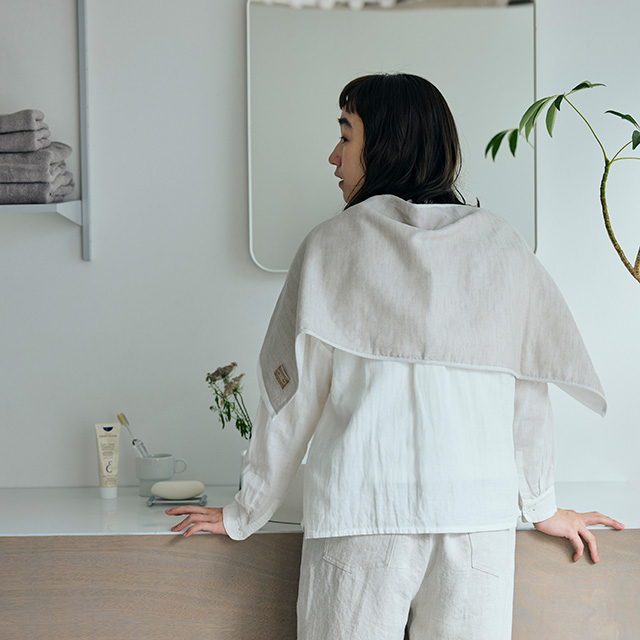 薄手でやわらかい 今治　パイルガーゼ　ロングフェイスタオル