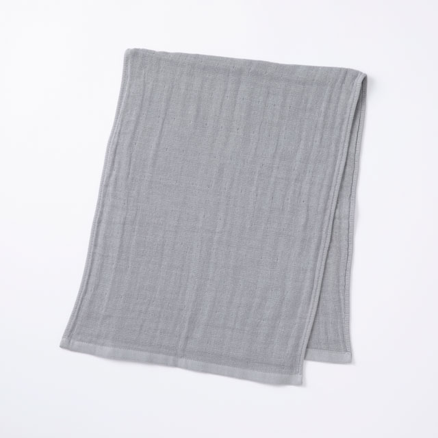 よく吸いよく乾く 泉州 雪音晒ガーゼ　ロングフェイスタオル