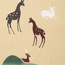 注染てぬぐい　三色鹿