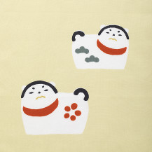 注染てぬぐい　桃に犬筥