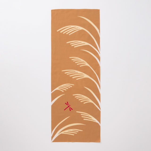 注染てぬぐい 芒(すすき)と赤とんぼ