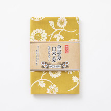 金鳥の夏日本の夏　菊染めてぬぐい　天然金鳥