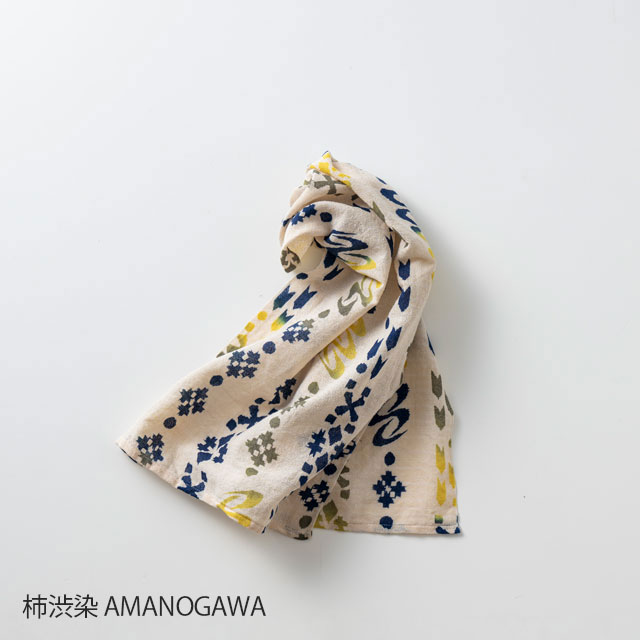 てぬぐいタオル-注染-	柿渋染 AMANOGAWA