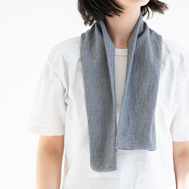 【WEB限定】LOCAL FABRIC てぬぐいタオル-刺子- 備長炭