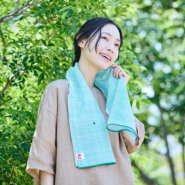 金鳥の夏日本の夏　さらさらてぬぐい