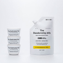 THE 消臭ゼリー by きえ～るセット (専用ポット3個＋詰替用消臭ゼリー1個)