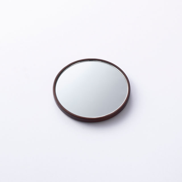 草木染めの木目込み丸鏡