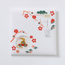 干支ふきん　巳白