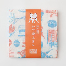 かや織ふきん　東京　赤青