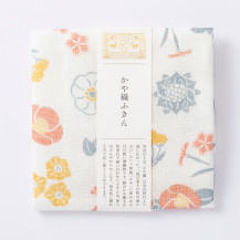 かや織ふきん　秋冬の花紋様