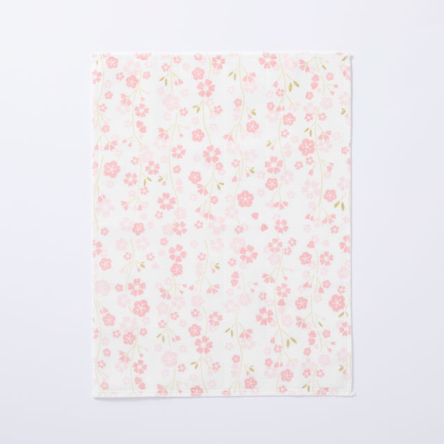 かや織ふきん　しだれ桜