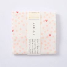 かや織ふきん　ハート