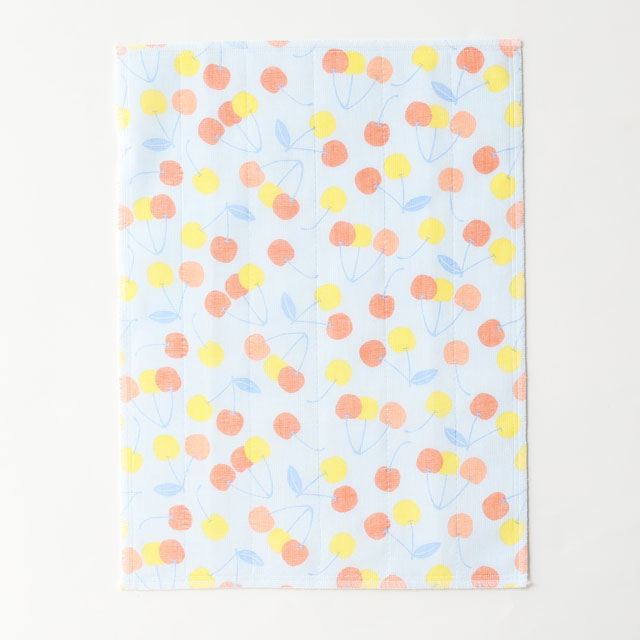 かや織ふきん　さくらんぼ