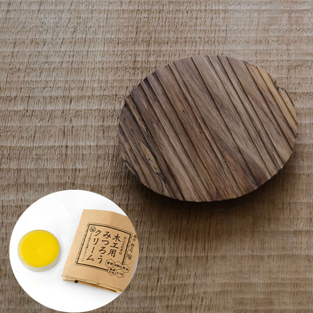 はじめましてセット(木工用みつろうクリーム10g・RetRe 虫喰いのコースター)