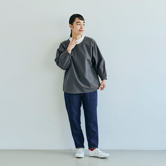 綿麻割烹着 ショート丈