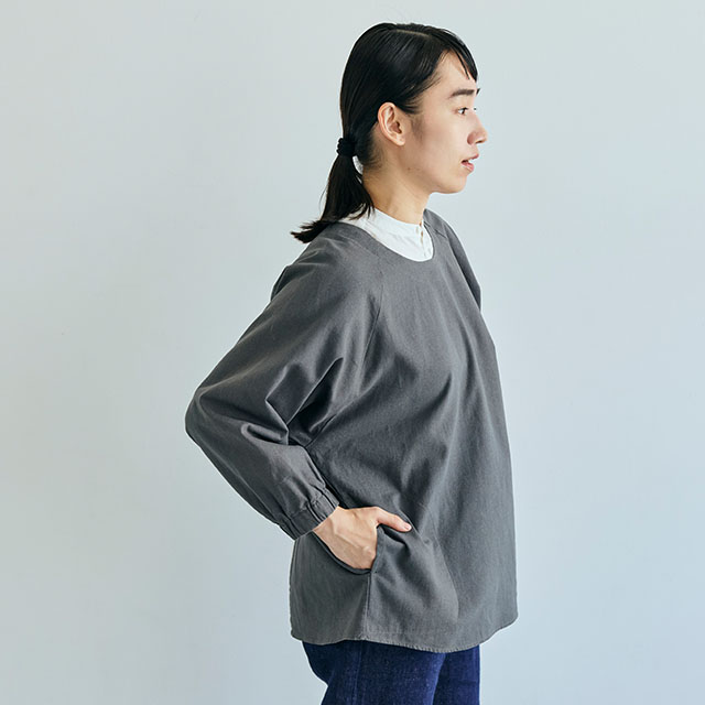 綿麻割烹着 ショート丈