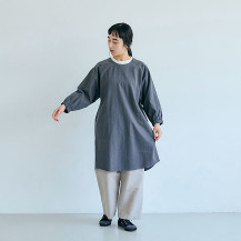 綿麻割烹着 ロング丈