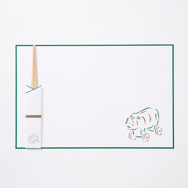 吉野杉の箸と紙ランチョン　寅