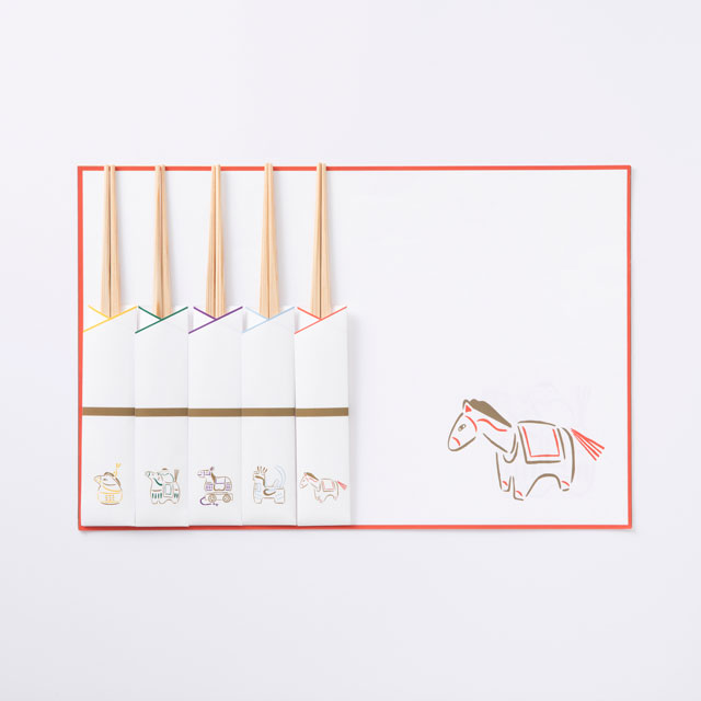 吉野杉の箸と紙ランチョン	午