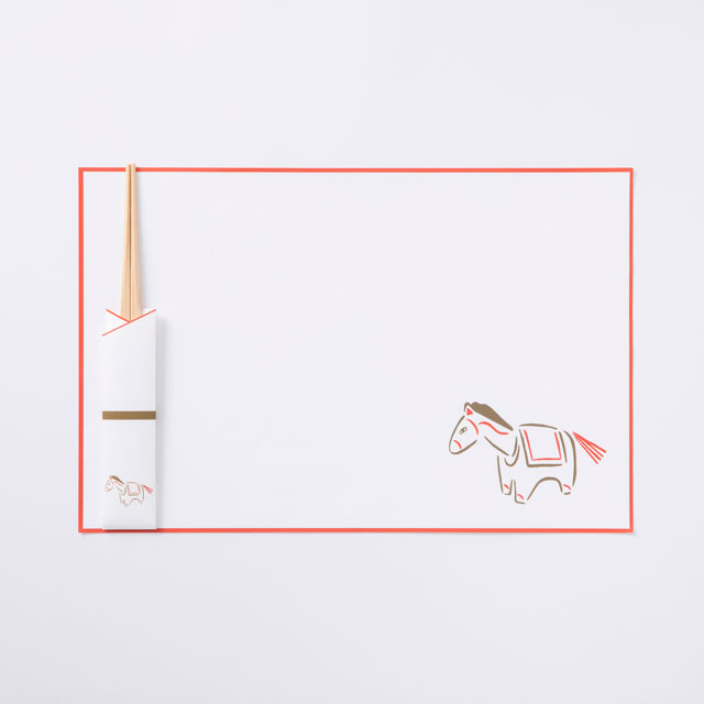 吉野杉の箸と紙ランチョン 午