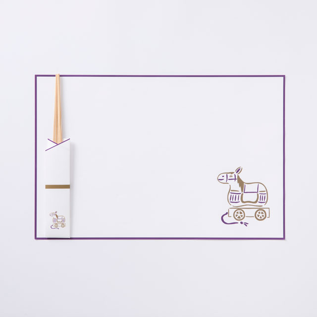 吉野杉の箸と紙ランチョン 午