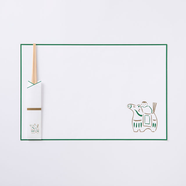 吉野杉の箸と紙ランチョン 午